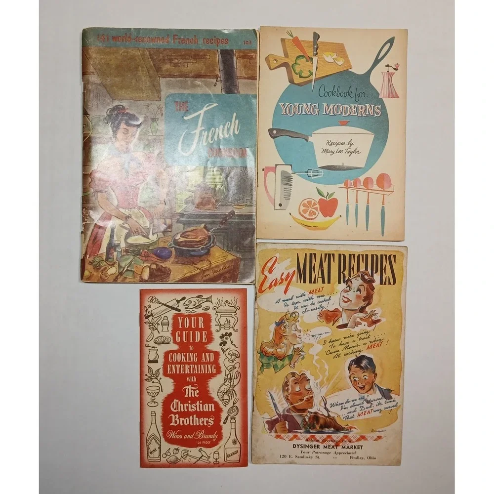 Vintage Lot Of 4 Recipe Cook Booklets 1940 - 1950 Rare
